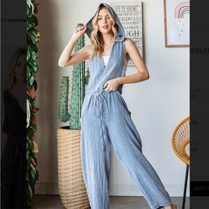 Blue Wide Leg Jumpsuit